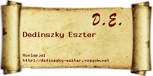Dedinszky Eszter névjegykártya